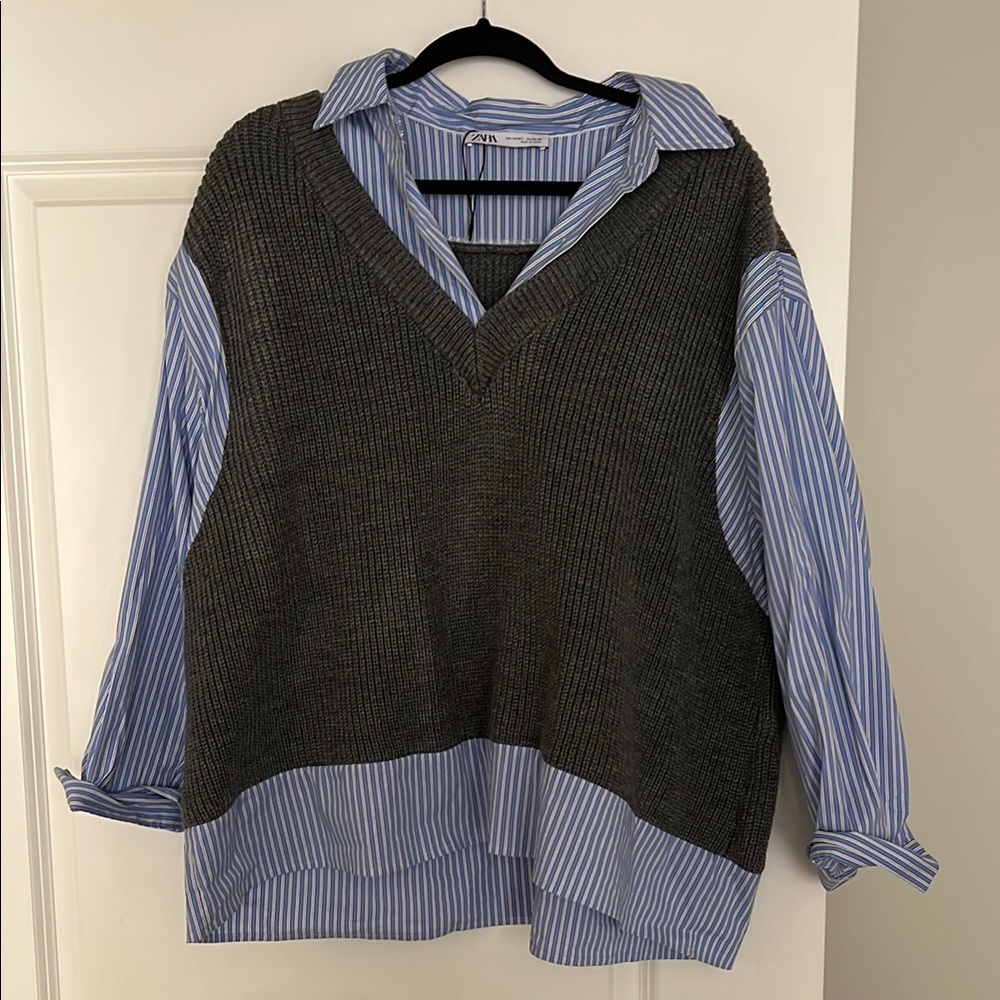 Zara Sweater Shirt Top - Picture 2 of 4
